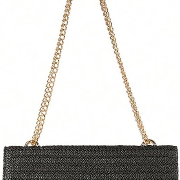 Summer Straw Clutch Purses for Women Boho Woven Beach Bag Envelope Wallet Flap H - Picture 1 of 6
